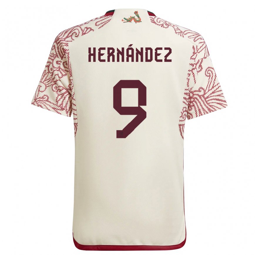 レディースメキシコイエス・ヘルナンデス#9ワンダーホワイトレッドアウェイシャツ22-24ジャージー