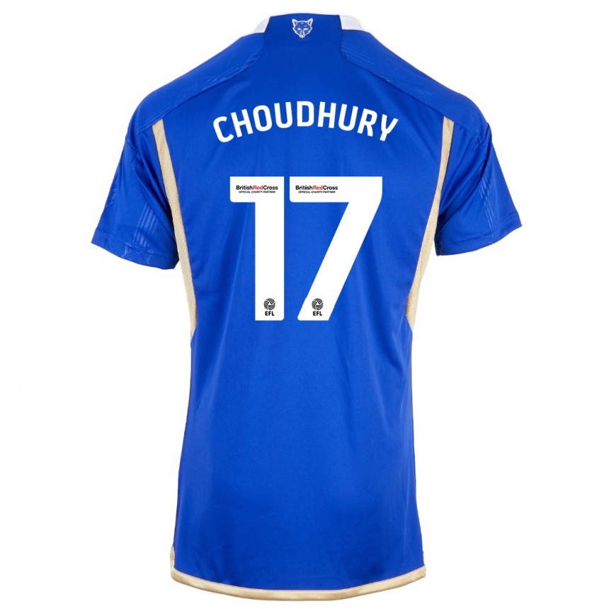 キッズフットボールハムザ・チョードゥリー#17青ホームシャツ2023/24ジャージーユニフォーム