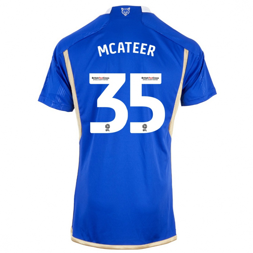キッズフットボールケイシー・マカティア#35青ホームシャツ2023/24ジャージーユニフォーム