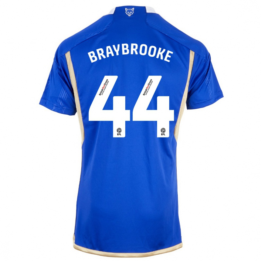 キッズフットボールサミー・ブレイブルック#44青ホームシャツ2023/24ジャージーユニフォーム