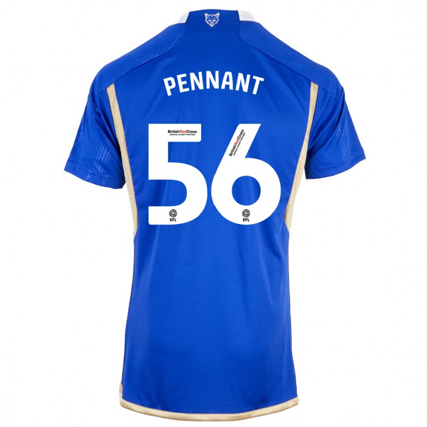 キッズフットボールテレルペナント#56青ホームシャツ2023/24ジャージーユニフォーム