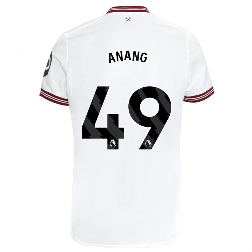 キッズフットボールジョセフ・アナング#49白アウェイシャツ2023/24ジャージーユニフォーム
