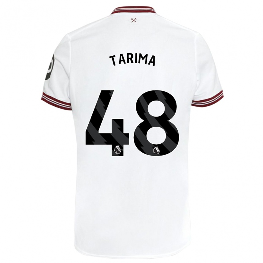 キッズフットボールショーン・タリマ#48白アウェイシャツ2023/24ジャージーユニフォーム