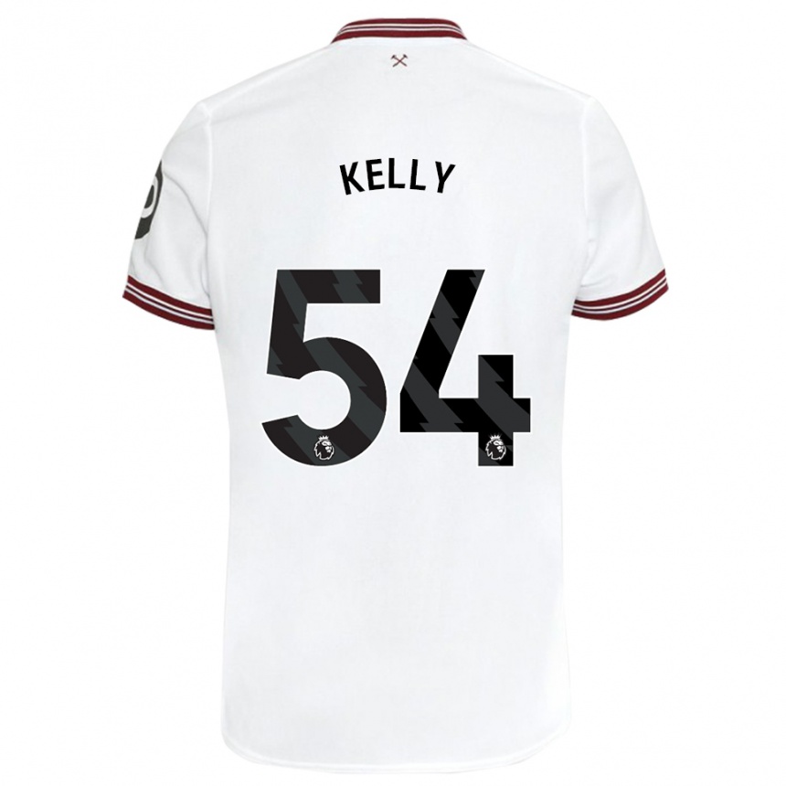 キッズフットボールパトリック・ケリー#54白アウェイシャツ2023/24ジャージーユニフォーム