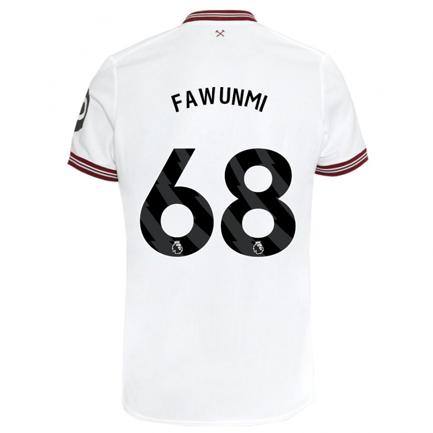 キッズフットボールファウンミを支持する#68白アウェイシャツ2023/24ジャージーユニフォーム