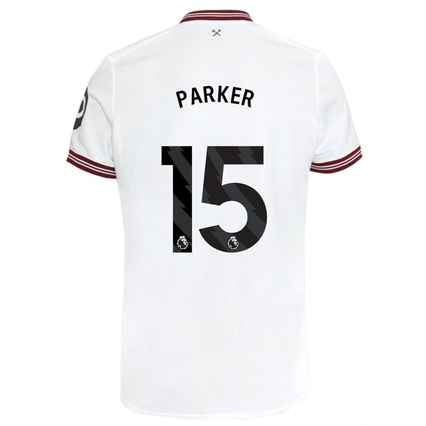 キッズフットボールルーシー・パーカー#15白アウェイシャツ2023/24ジャージーユニフォーム