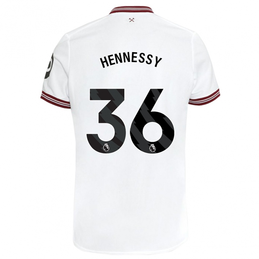 キッズフットボールアレクサンドラ・ヘネシー#36白アウェイシャツ2023/24ジャージーユニフォーム