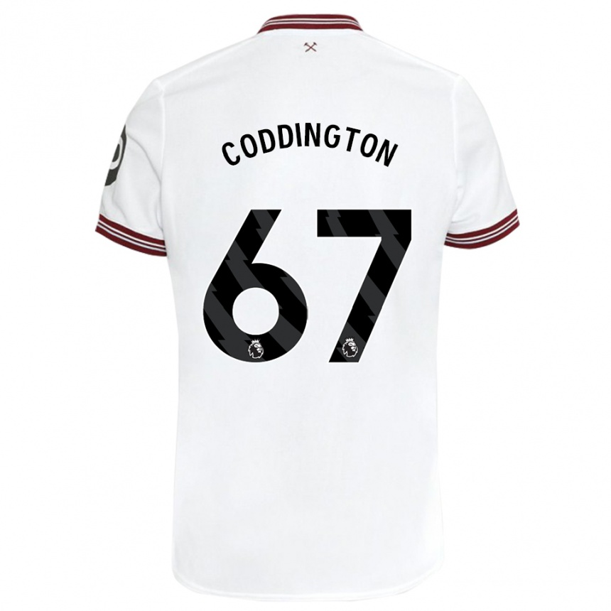 キッズフットボールレミー・コディントン#67白アウェイシャツ2023/24ジャージーユニフォーム