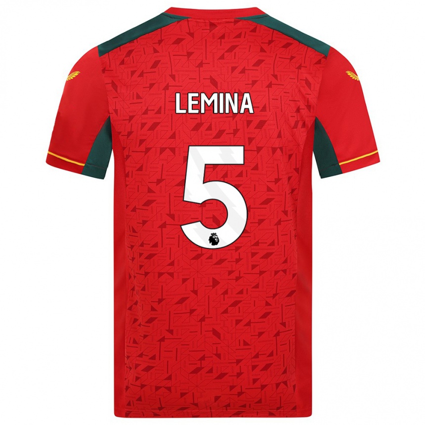 キッズフットボールマリオ・レミナ#5赤アウェイシャツ2023/24ジャージーユニフォーム