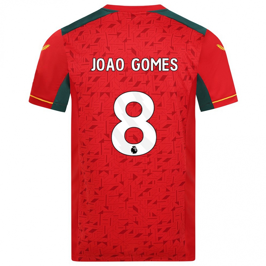キッズフットボールジョアン・ゴメス#8赤アウェイシャツ2023/24ジャージーユニフォーム