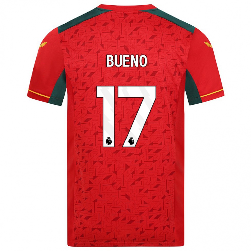 キッズフットボールウーゴ・ブエノ#17赤アウェイシャツ2023/24ジャージーユニフォーム