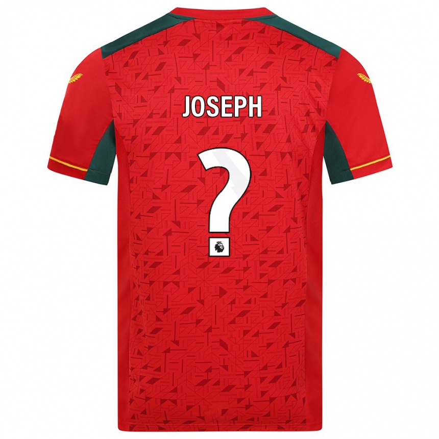 キッズフットボールジョセフ・ジョセフ#0赤アウェイシャツ2023/24ジャージーユニフォーム