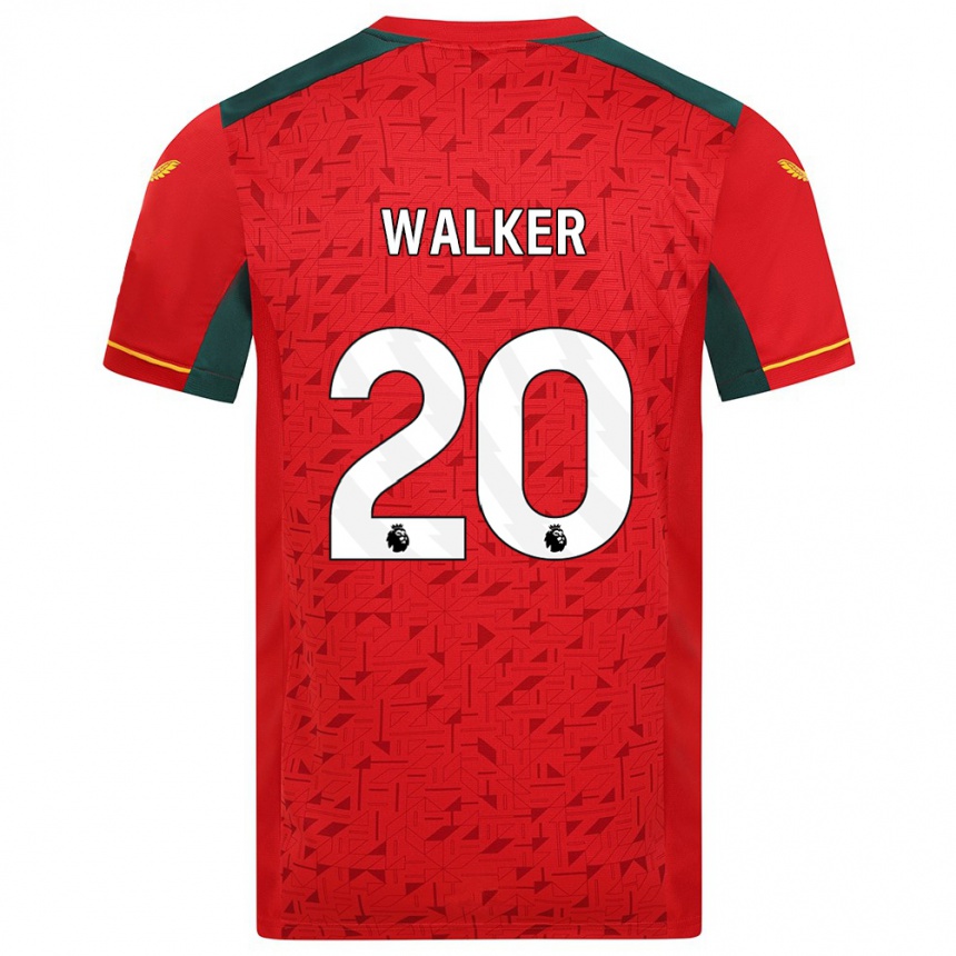 キッズフットボールローリ・ウォーカー#20赤アウェイシャツ2023/24ジャージーユニフォーム