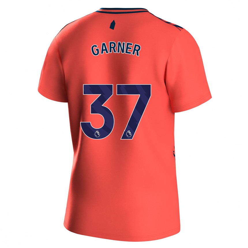キッズフットボールジェームズ・ガーナー#37コーラルアウェイシャツ2023/24ジャージーユニフォーム