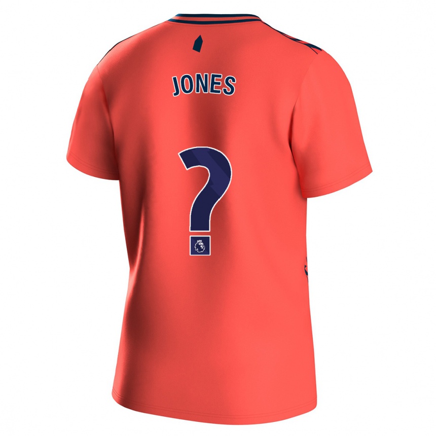 キッズフットボールエドワード・ジョーンズ#0コーラルアウェイシャツ2023/24ジャージーユニフォーム