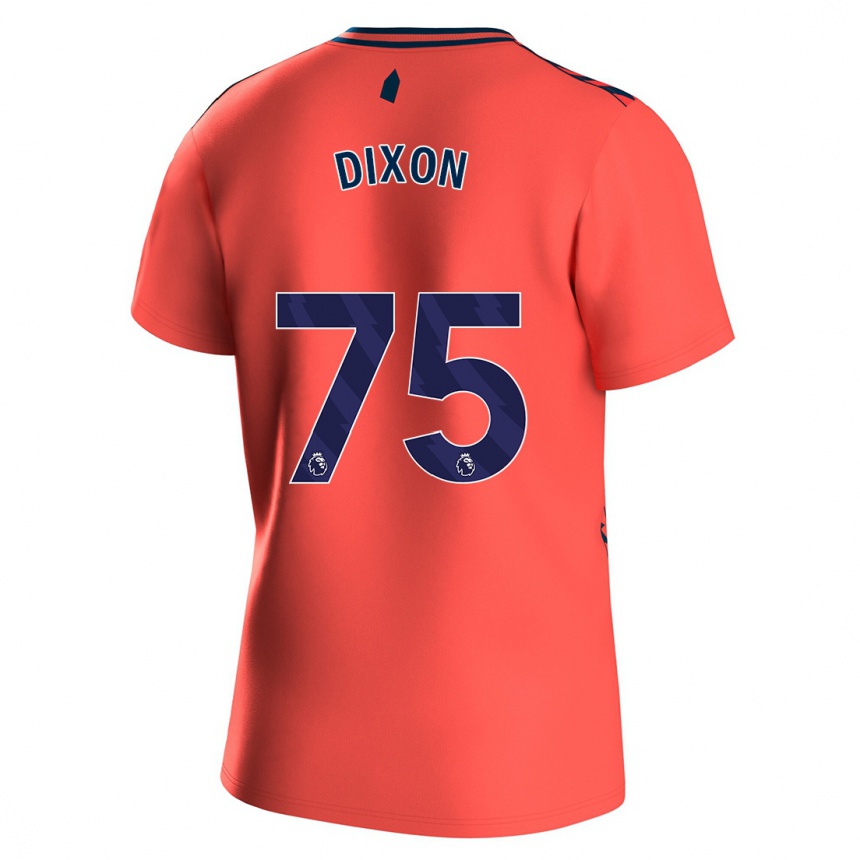 キッズフットボールローマン・ディクソン#75コーラルアウェイシャツ2023/24ジャージーユニフォーム