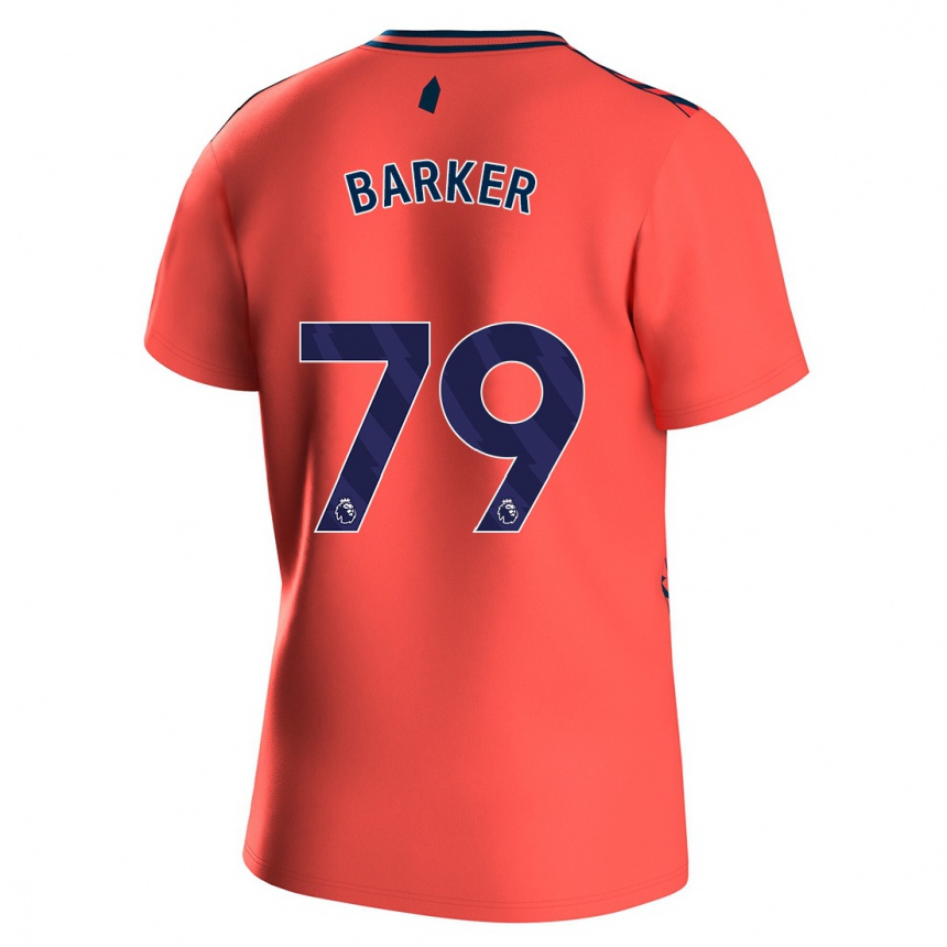 キッズフットボールオーウェン・バーカー#79コーラルアウェイシャツ2023/24ジャージーユニフォーム