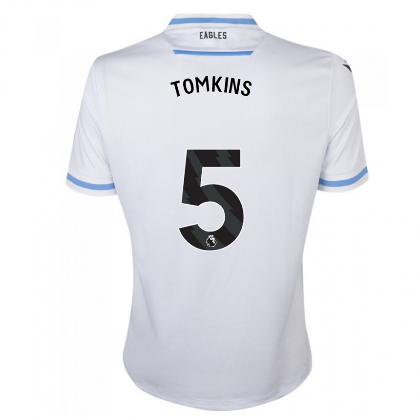 キッズフットボールジェームズ・トムキンス#5白アウェイシャツ2023/24ジャージーユニフォーム