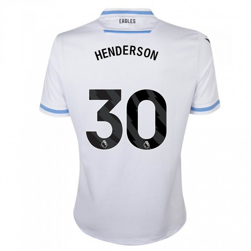 キッズフットボールディーン・ヘンダーソン#30白アウェイシャツ2023/24ジャージーユニフォーム