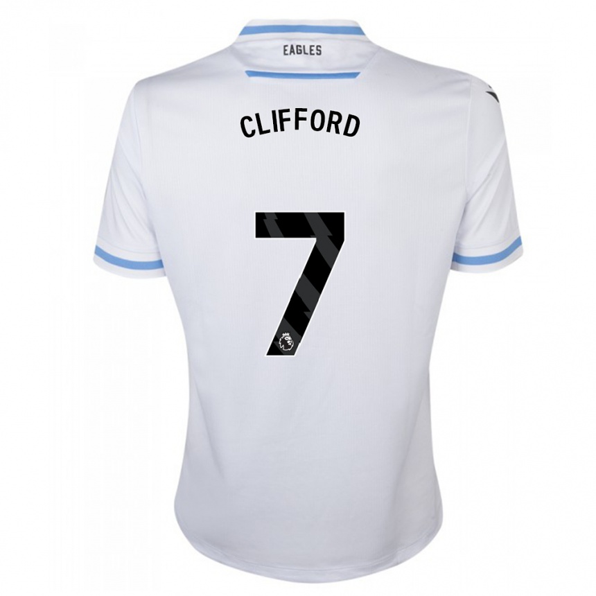 キッズフットボールチャーリー・クリフォード#7白アウェイシャツ2023/24ジャージーユニフォーム