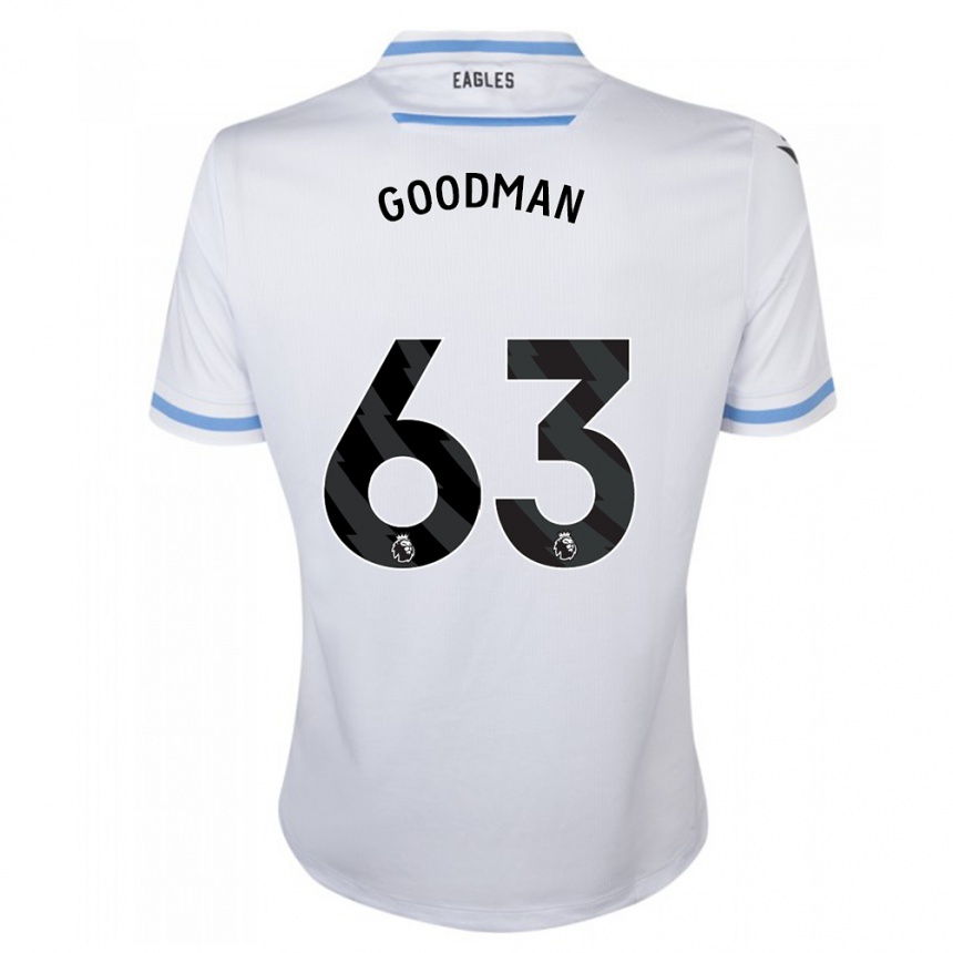 キッズフットボールオーウェン・グッドマン#63白アウェイシャツ2023/24ジャージーユニフォーム
