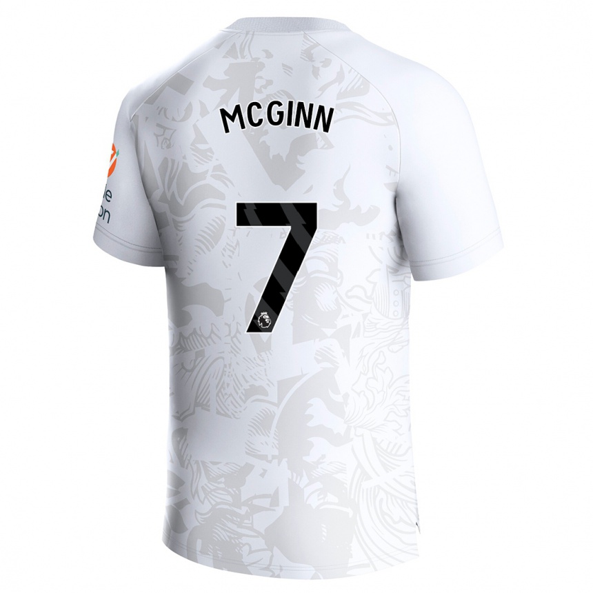 キッズフットボールジョン・マッギン#7白アウェイシャツ2023/24ジャージーユニフォーム