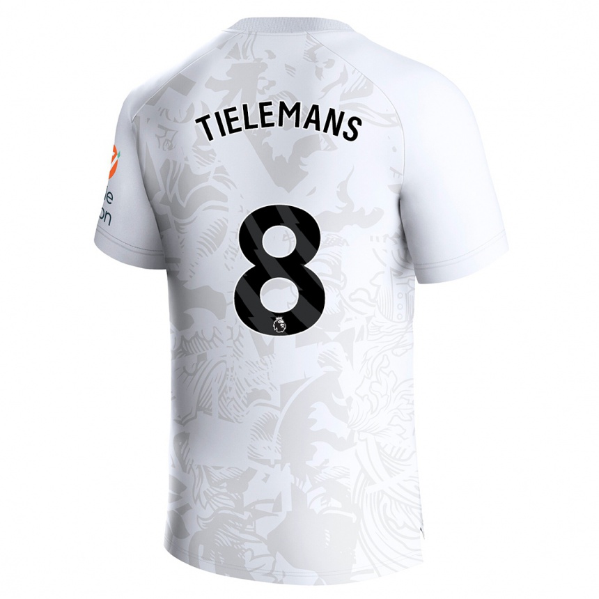 キッズフットボールユーリ・ティーレマンス#8白アウェイシャツ2023/24ジャージーユニフォーム