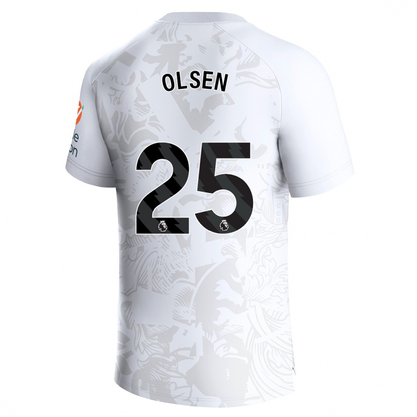 キッズフットボールロビン・オルセン#25白アウェイシャツ2023/24ジャージーユニフォーム