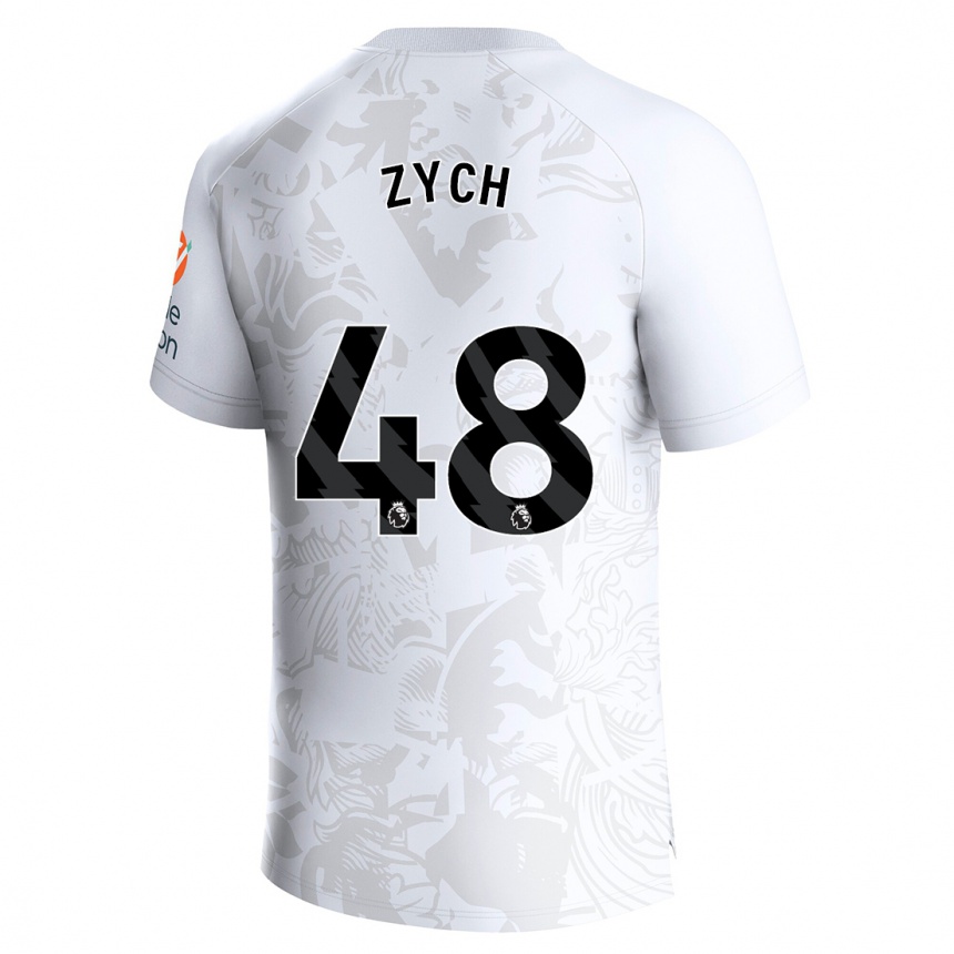 キッズフットボールオリヴィエ・ジヒ#48白アウェイシャツ2023/24ジャージーユニフォーム