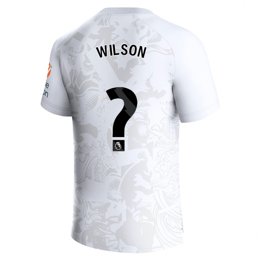 キッズフットボールロリー・ウィルソン#0白アウェイシャツ2023/24ジャージーユニフォーム