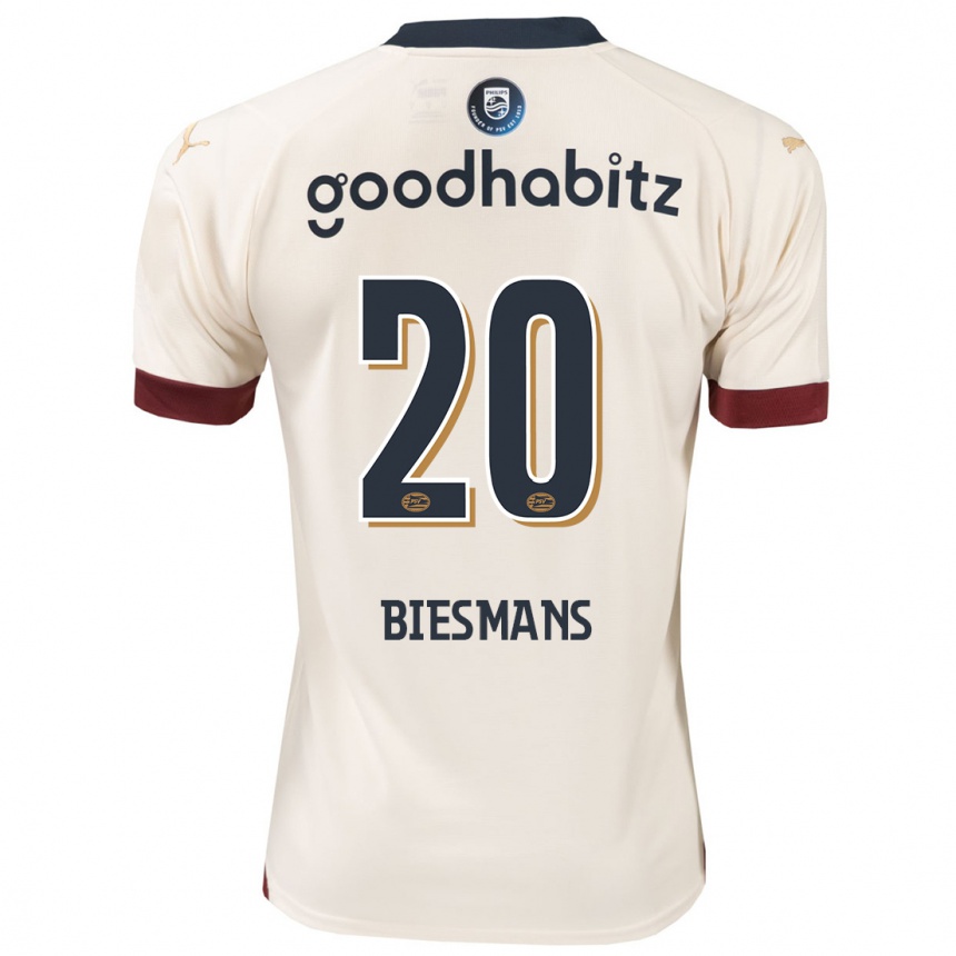 キッズフットボールジュリー・ビーズマンズ#20オフホワイトアウェイシャツ2023/24ジャージーユニフォーム