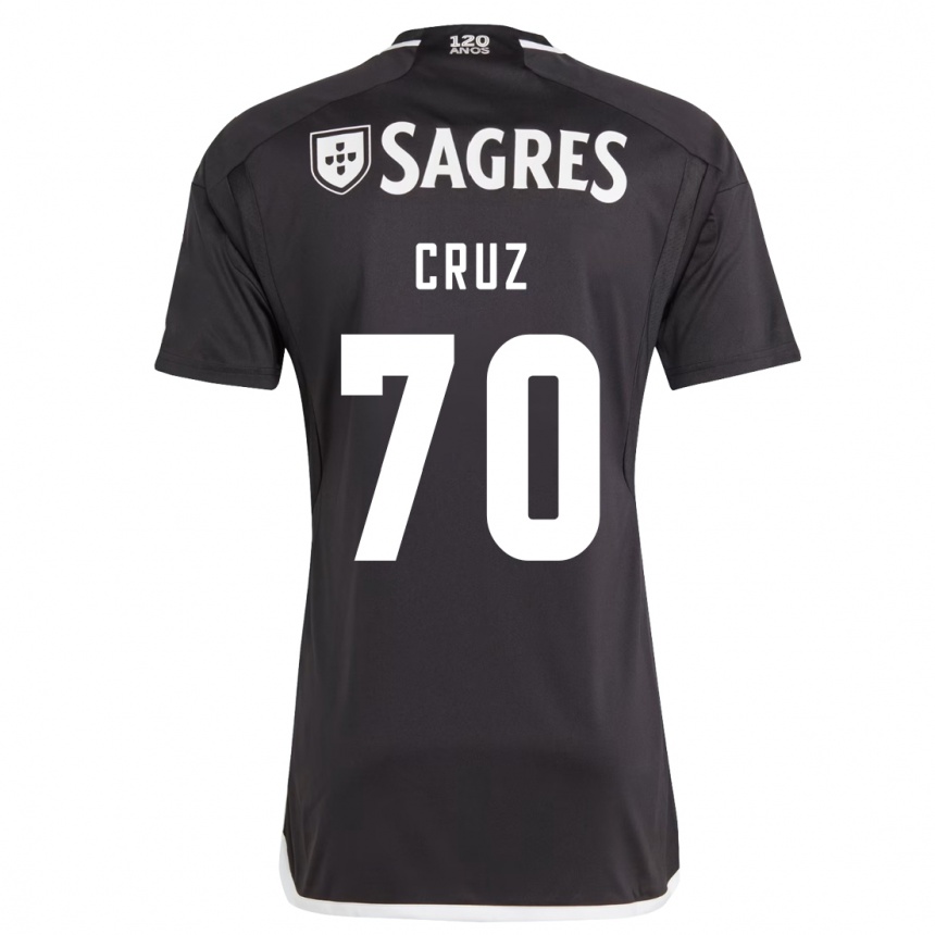 キッズフットボールフィリペ・クルス#70黒アウェイシャツ2023/24ジャージーユニフォーム