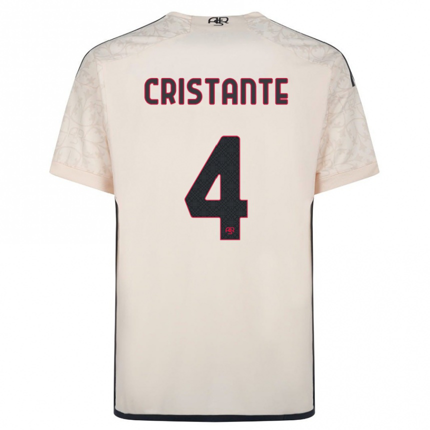 キッズフットボールブライアン・クリスタンテ#4オフホワイトアウェイシャツ2023/24ジャージーユニフォーム