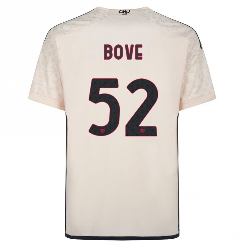 キッズフットボールエドアルド・ボーヴェ#52オフホワイトアウェイシャツ2023/24ジャージーユニフォーム