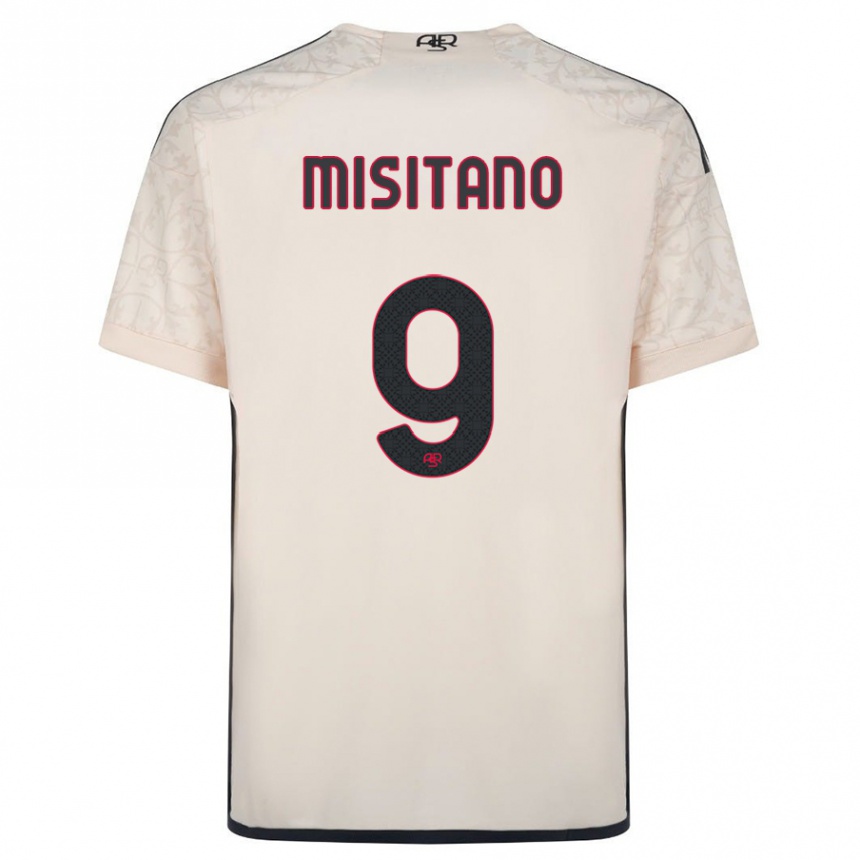 キッズフットボールジュリオ・ミシターノ#9オフホワイトアウェイシャツ2023/24ジャージーユニフォーム