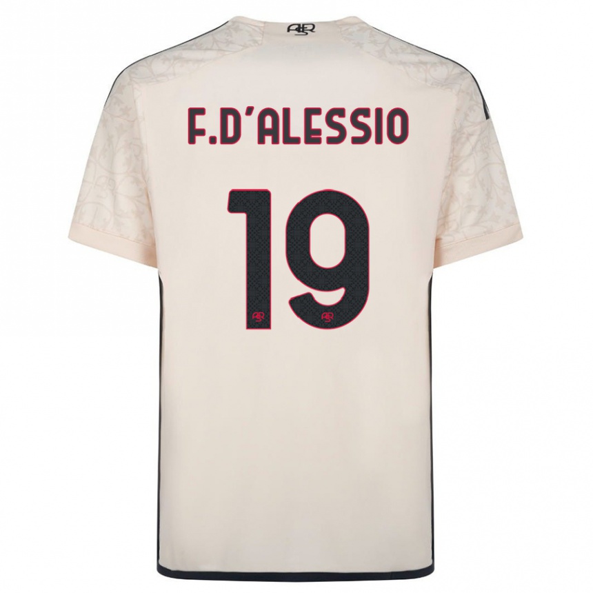キッズフットボールフランチェスコ・ダレッシオ#19オフホワイトアウェイシャツ2023/24ジャージーユニフォーム