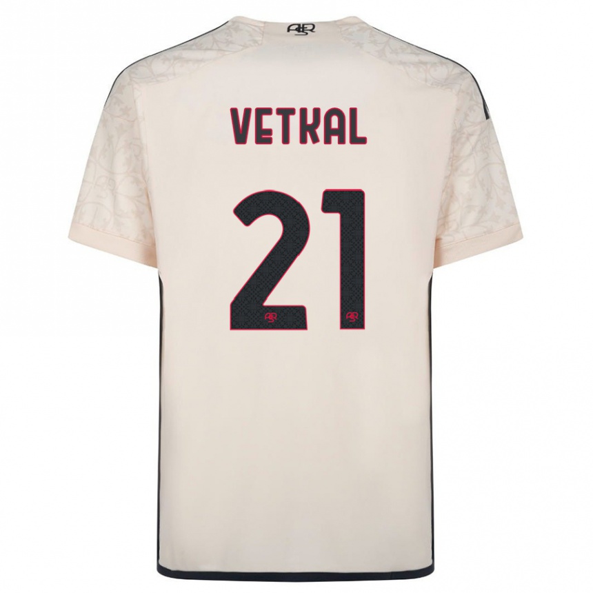 キッズフットボールマルティン・ヴェトカル#21オフホワイトアウェイシャツ2023/24ジャージーユニフォーム