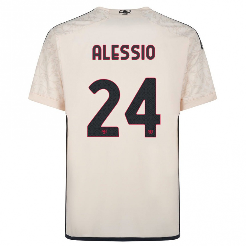 キッズフットボールフィリッポ・アレッシオ#24オフホワイトアウェイシャツ2023/24ジャージーユニフォーム