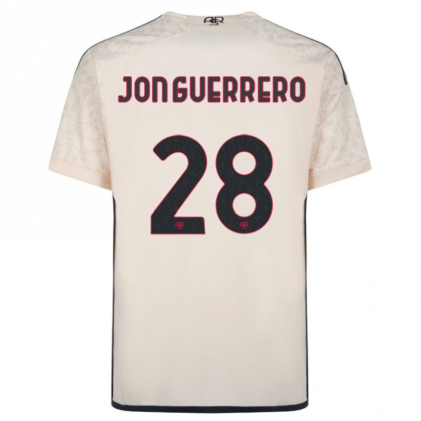 キッズフットボールクリスマス ジョン ゲレロ#28オフホワイトアウェイシャツ2023/24ジャージーユニフォーム
