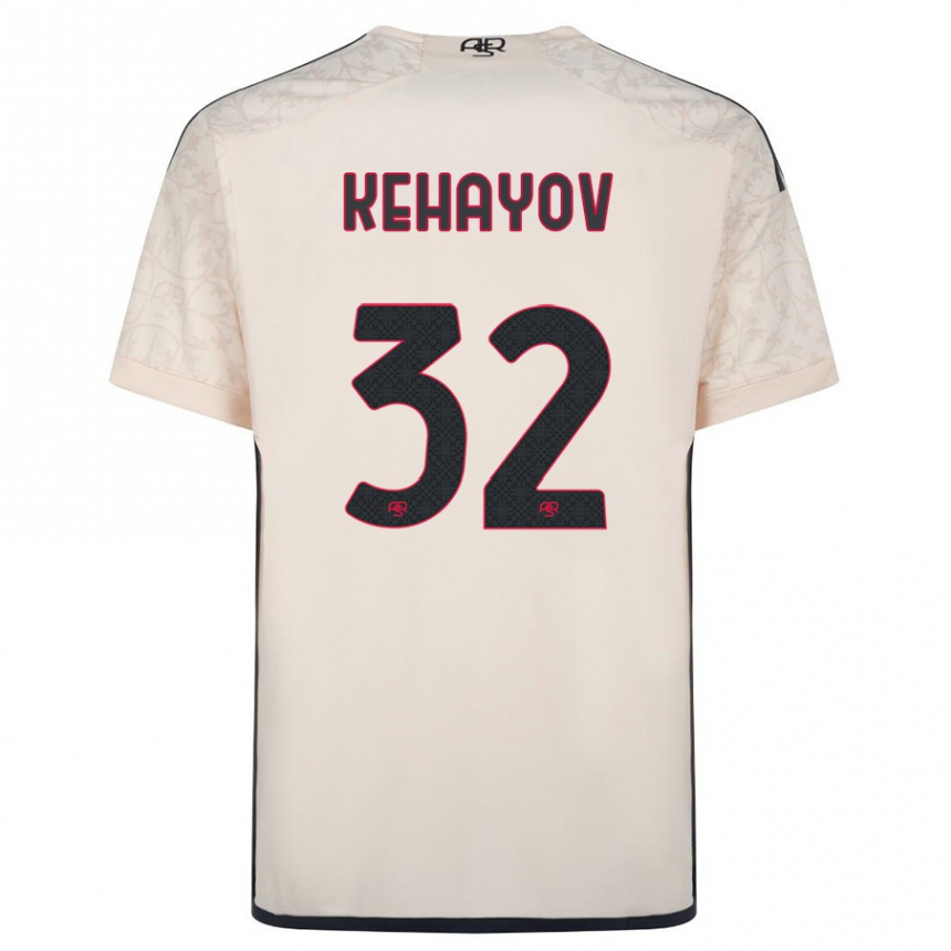 キッズフットボールアタナス・ケハヨフ#32オフホワイトアウェイシャツ2023/24ジャージーユニフォーム