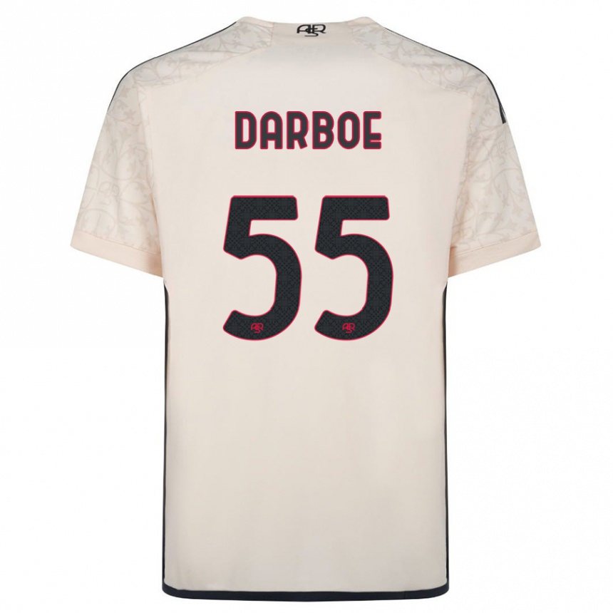 キッズフットボールエブリマ・ダルボー#55オフホワイトアウェイシャツ2023/24ジャージーユニフォーム