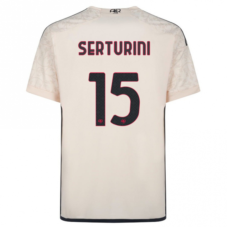 キッズフットボールアンナマリア・セルトゥリーニ#15オフホワイトアウェイシャツ2023/24ジャージーユニフォーム