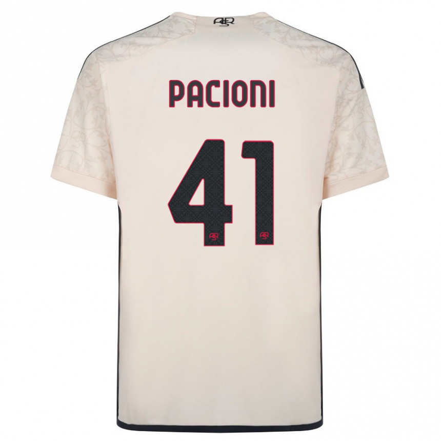 キッズフットボールエレオノーラ・パチョーニ#41オフホワイトアウェイシャツ2023/24ジャージーユニフォーム