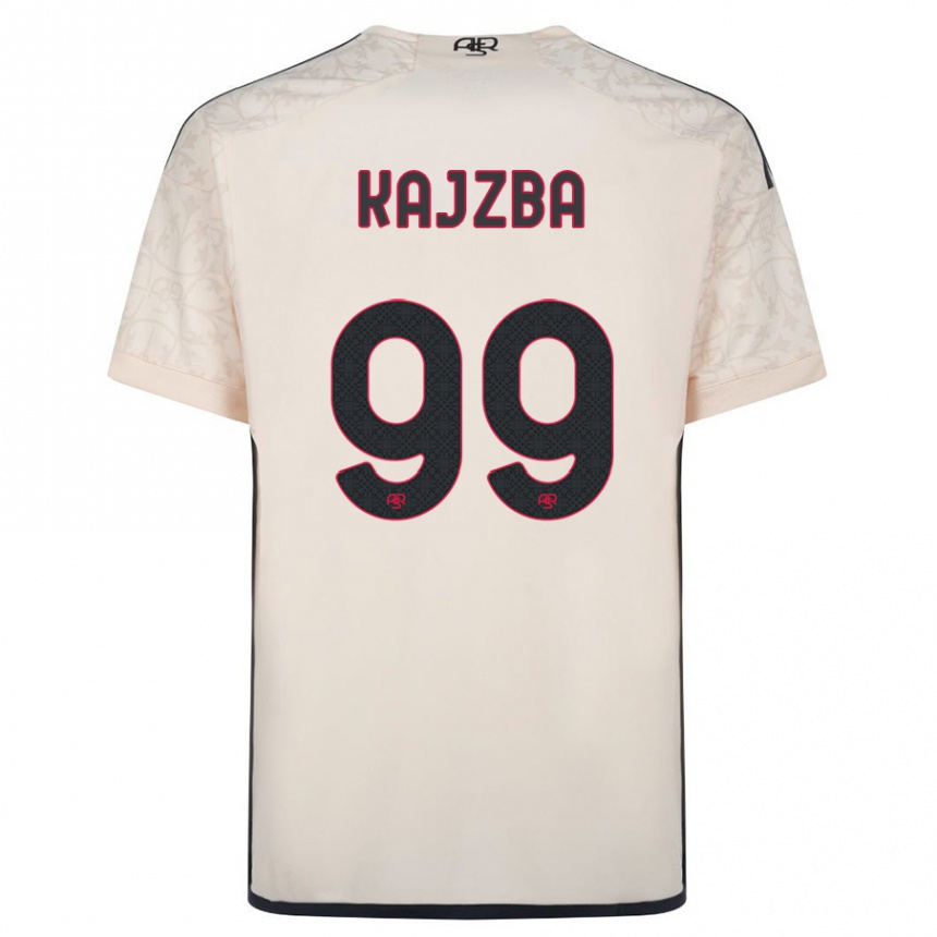 キッズフットボールニーナ・カイズバ#99オフホワイトアウェイシャツ2023/24ジャージーユニフォーム