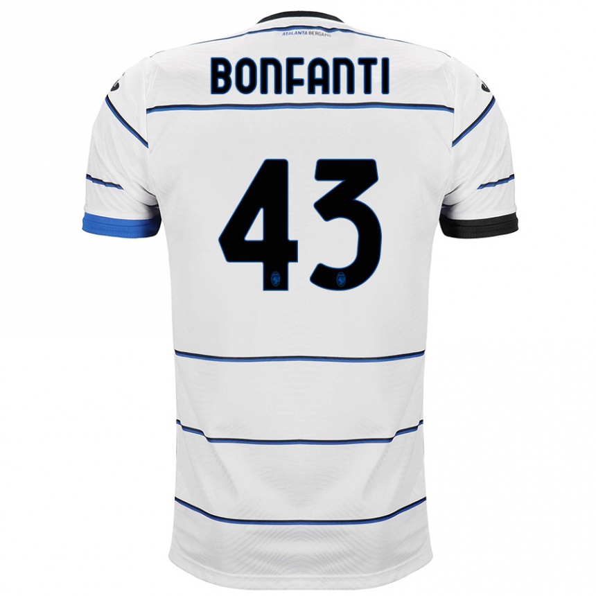 キッズフットボールジョヴァンニ・ボンファンティ#43白アウェイシャツ2023/24ジャージーユニフォーム
