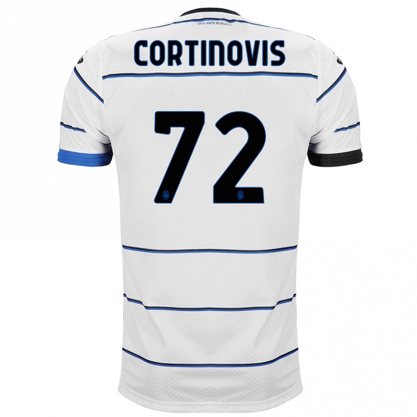キッズフットボールアレッサンドロ・コルティノヴィス#72白アウェイシャツ2023/24ジャージーユニフォーム