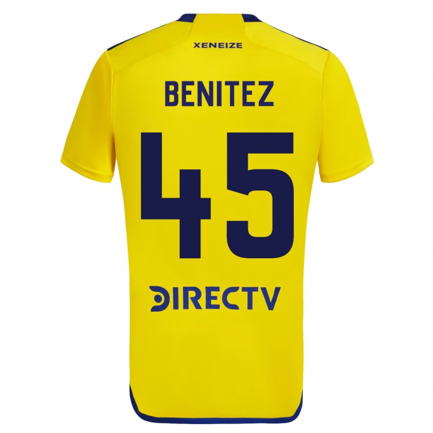 キッズフットボールマウリシオ・ベニテス#45イエローアウェイシャツ2023/24ジャージーユニフォーム