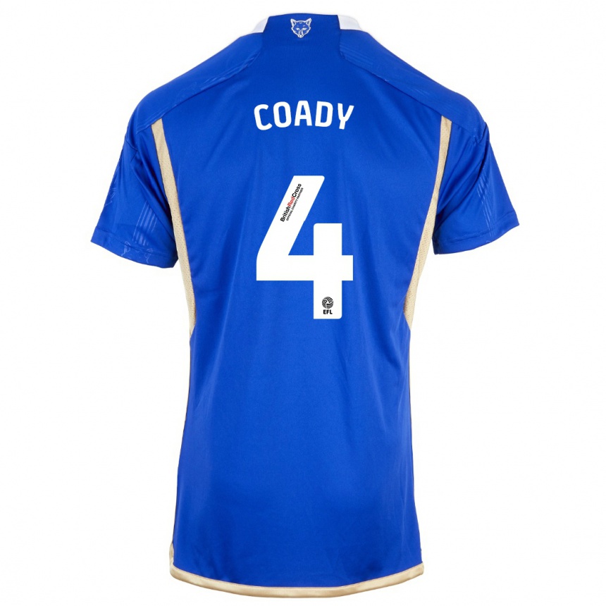 メンズフットボールコナー・コーディ#4ロイヤルブルーホームシャツ2023/24ジャージーユニフォーム
