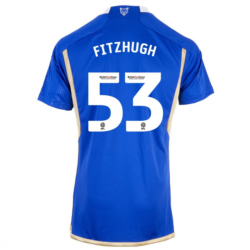 メンズフットボールイーサン・マイケル・フィッツヒュー#53ロイヤルブルーホームシャツ2023/24ジャージーユニフォーム