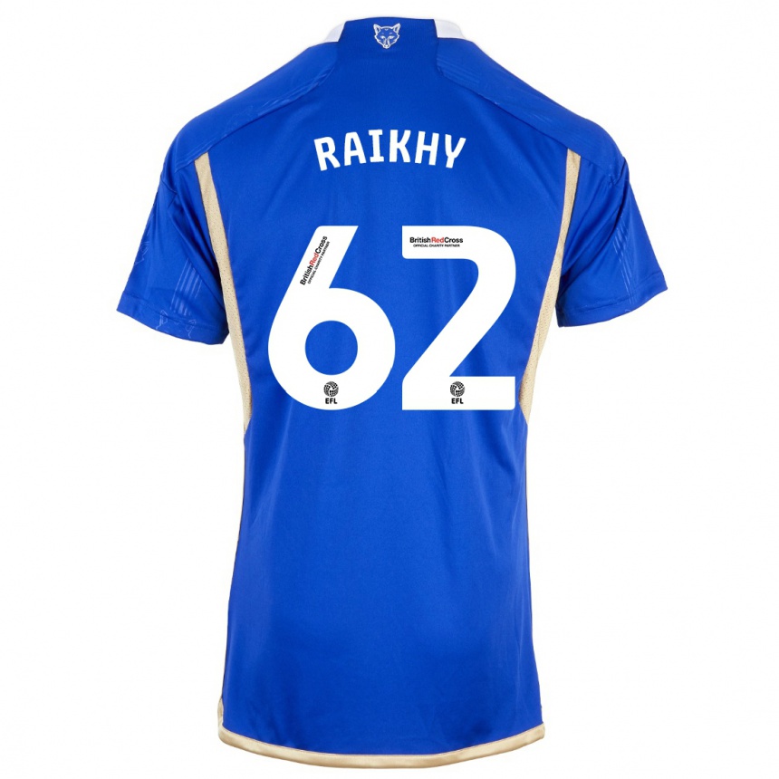 メンズフットボールアルジャン・ライキー#62ロイヤルブルーホームシャツ2023/24ジャージーユニフォーム